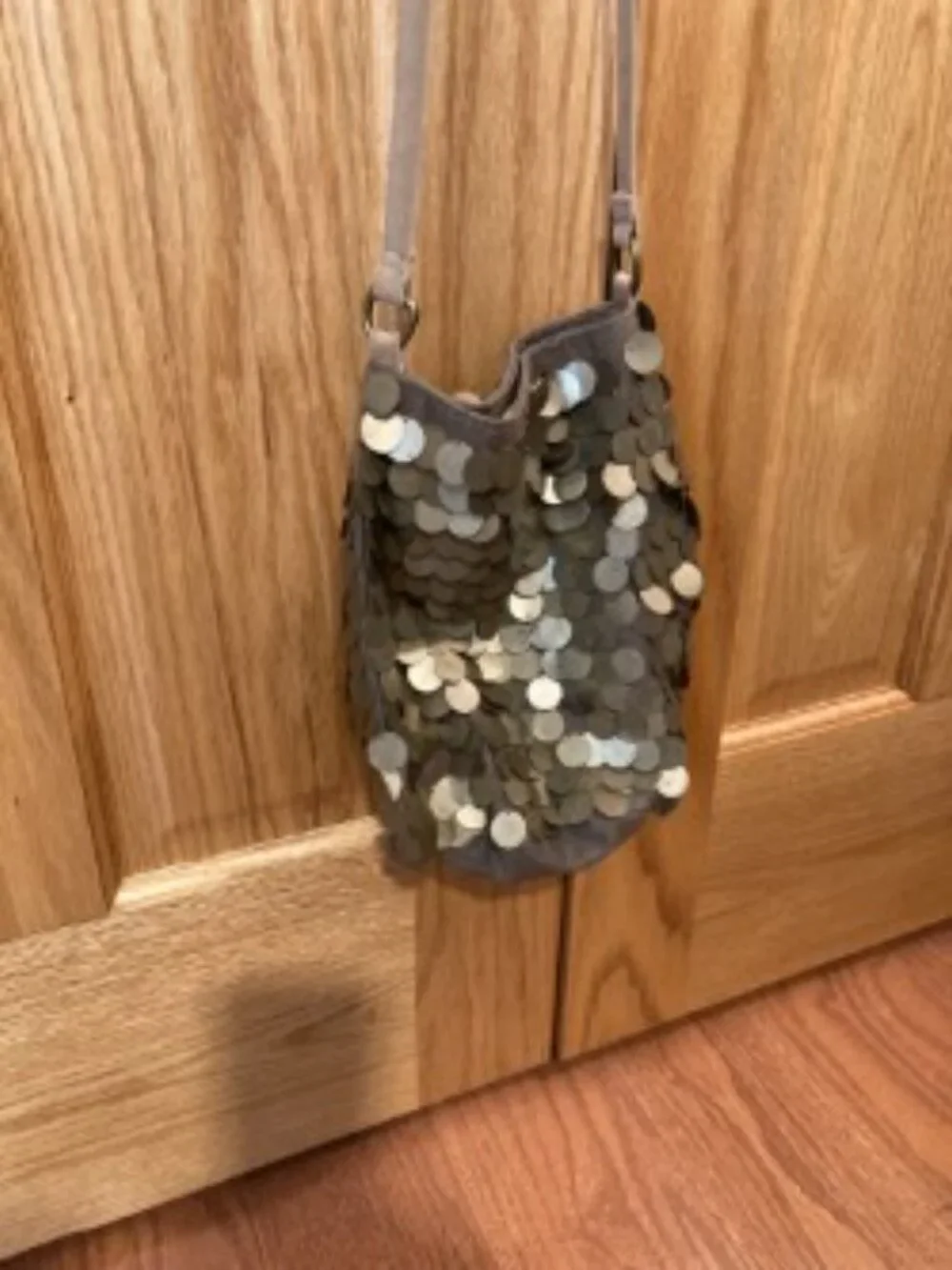 Mossimo Gold Disc hobo bag